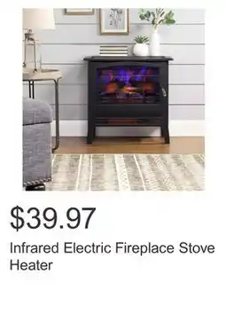 Costco Infrared Electric Fireplace Stove Heater offer