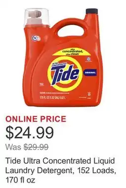 Costco Tide Ultra Concentrated Liquid Laundry Detergent, 152 Loads, 170 fl oz offer