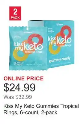 Costco Kiss My Keto Gummies Tropical Rings, 6-count, 2-pack offer