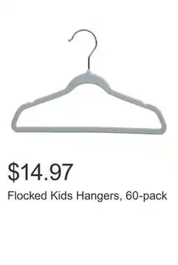 Costco Flocked Kids Hangers, 60-pack offer