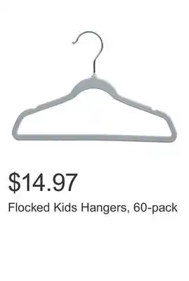 Costco Flocked Kids Hangers, 60-pack offer