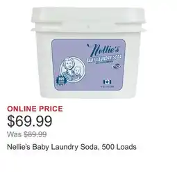 Costco Nellie's Baby Laundry Soda, 500 Loads offer