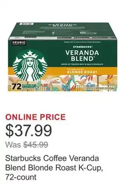 Costco Starbucks Coffee Veranda Blend Blonde Roast K-Cup, 72-count offer