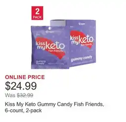 Costco Kiss My Keto Gummy Candy Fish Friends, 6-count, 2-pack offer