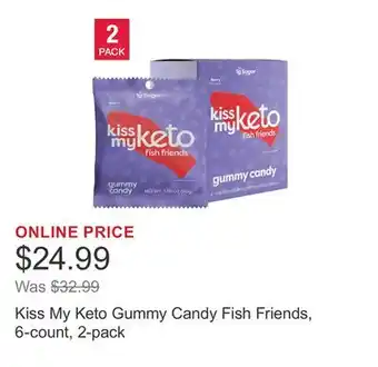Costco Kiss My Keto Gummy Candy Fish Friends, 6-count, 2-pack offer