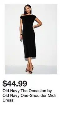 Old Navy Old Navy The Occasion by Old Navy One-Shoulder Midi Dress offer