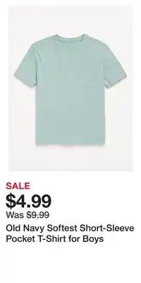 Old Navy Old Navy Softest Short-Sleeve Pocket T-Shirt for Boys offer