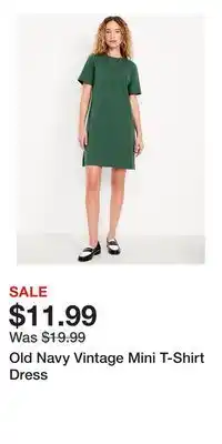 Old Navy Old Navy Vintage Mini T-Shirt Dress offer