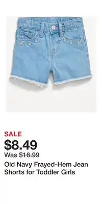 Old Navy Old Navy Frayed-Hem Jean Shorts for Toddler Girls offer