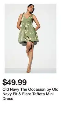 Old Navy Old Navy The Occasion by Old Navy Fit & Flare Taffeta Mini Dress offer