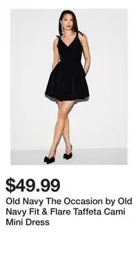 Old Navy Old Navy The Occasion by Old Navy Fit & Flare Taffeta Cami Mini Dress offer