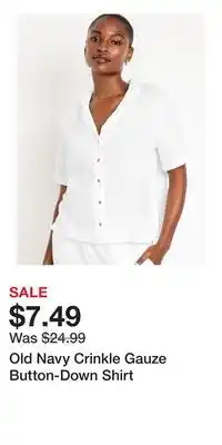 Old Navy Old Navy Crinkle Gauze Button-Down Shirt offer