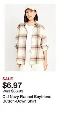 Old Navy Old Navy Flannel Boyfriend Button-Down Shirt offer