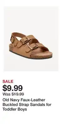 Old Navy Old Navy Faux-Leather Buckled Strap Sandals for Toddler Boys offer