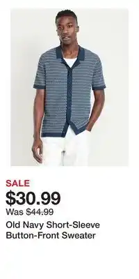 Old Navy Old Navy Short-Sleeve Button-Front Sweater offer