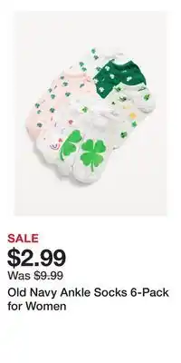 Old Navy Old Navy Ankle Socks 6-Pack for Women offer
