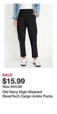 Old Navy Old Navy High-Waisted SleekTech Cargo Ankle Pants offer