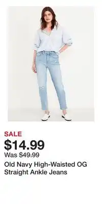 Old Navy Old Navy High-Waisted OG Straight Ankle Jeans offer