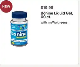 Walgreens Bonine Liquid Gel, 60 ct offer