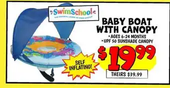 Ollie's BABY BOAT WITH CANOPY offer