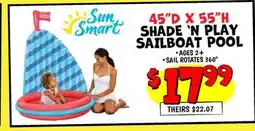 Ollie's 45D X 55 H SHADE 'N PLAY SAILBOAT POOL offer