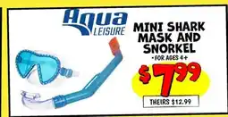 Ollie's MINI SHARK MASK AND SNORKEL offer