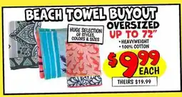 Ollie's BEACH TOWEL BUYOUT offer