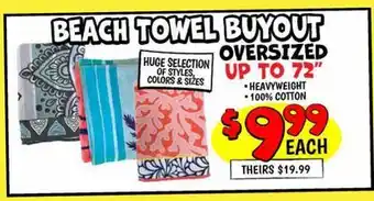 Ollie's BEACH TOWEL BUYOUT offer