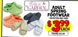 Ollie's ADULT SPRING FOOTWEAR offer