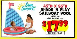 Ollie's SHADE ' N PLAY SAILBOAT POOL offer