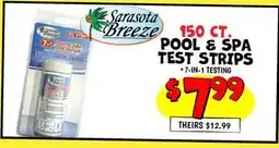 Ollie's POOL & SPA TEST STRIPS offer