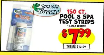 Ollie's POOL & SPA TEST STRIPS offer