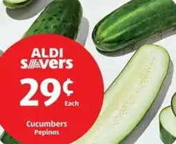 Aldi Cucumbers Pepinos offer