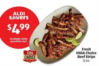Aldi Fresh USDA Choice Beef Strips offer