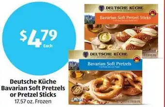 Aldi Bavarian Soft Pretzels or Pretzel Sticks offer