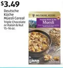 Aldi Müesli Cereal Triple Chocolate or Raisin & Nut offer