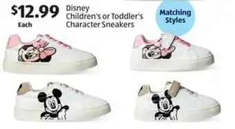 Aldi Disney Children's or Toddler's Character Sneakers offer
