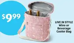 Aldi LIVE IN STYLE Wine or Beverage Cooler Bag offer