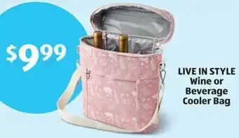 Aldi LIVE IN STYLE Wine or Beverage Cooler Bag offer