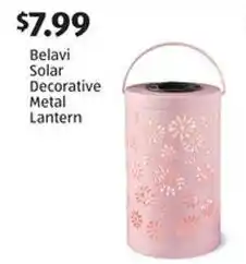 Aldi Belavi Solar Decorative Metal Lantern offer