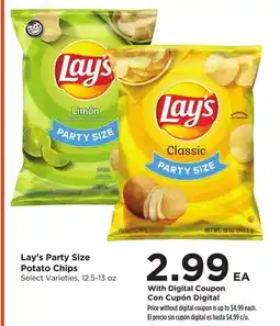 Food 4 Less Lay's Party Size Potato Chips offer