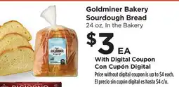 Food 4 Less Goldminer Bakery Sourdough Bread offer