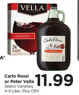 Food 4 Less Carlo Rossi or Peter Vella offer