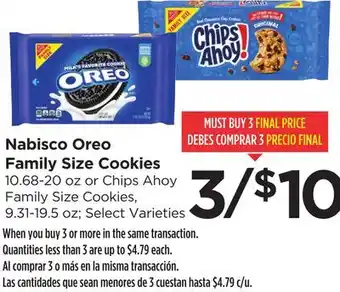 Food 4 Less Nabisco Oreo Family Size Cookies offer