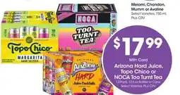 Ralphs Arizona Hard Juice, Topo Chico or NOCA Too Turnt Tea offer