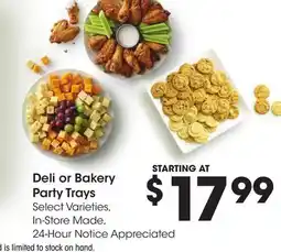 Ralphs Deli or Bakery Party Trays offer