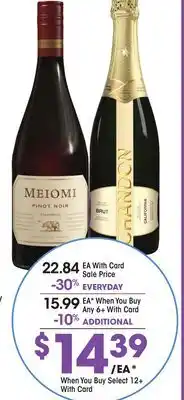 Ralphs Meiomi, Chandon, Mumm or Avaline offer