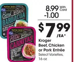 Ralphs Kroger Beef, Chicken or Pork Entrée offer