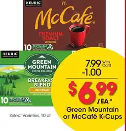 Ralphs Green Mountain or McCafé K-Cups offer