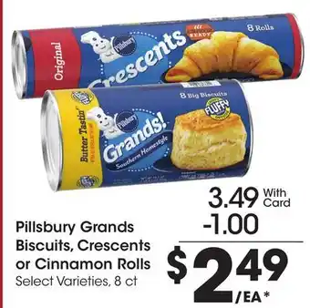Ralphs Pillsbury Grands Biscuits, Crescents or Cinnamon Rolls offer